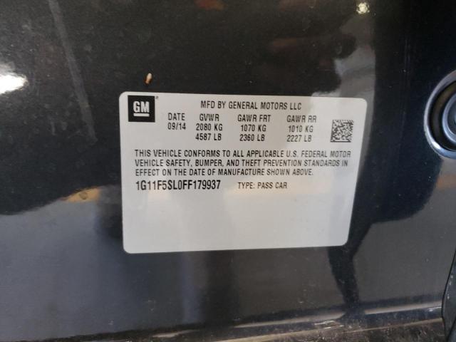 1G11F5SL0FF179937 - 2015 CHEVROLET MALIBU LTZ 石墨色 照片 12