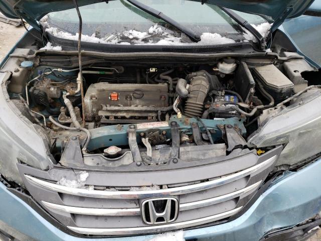 2HKRM4H59EH694619 - 2014 HONDA CR-V EX BLUE photo 12