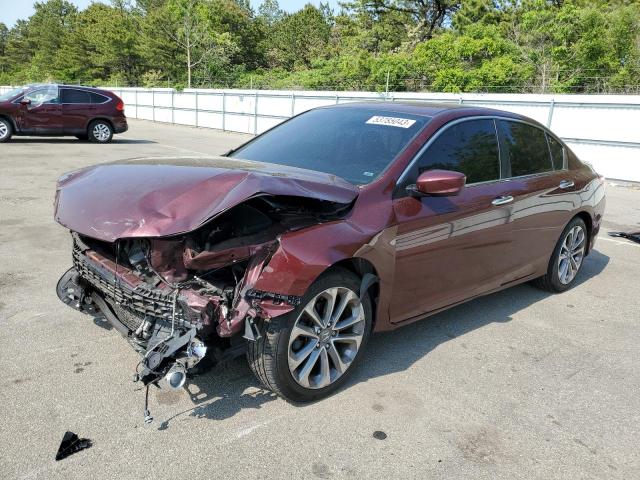 1HGCR2F52DA042446 - 2013 HONDA ACCORD SPORT BURGUNDY photo 1