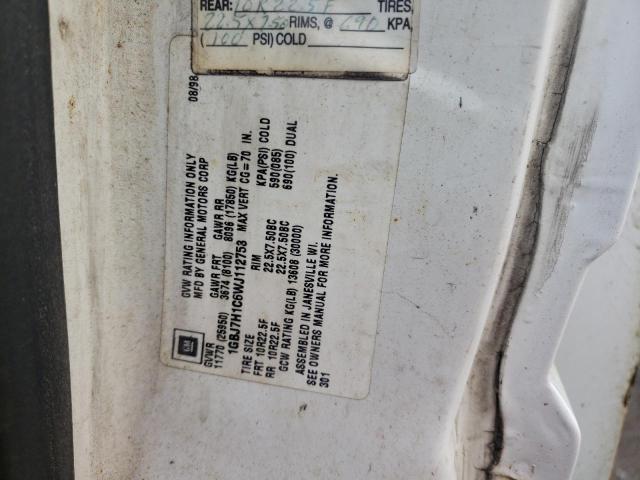 1GBJ7H1C6WJ112753 - 1998 CHEVROLET C-SERIES C7H042 白色 照片 13