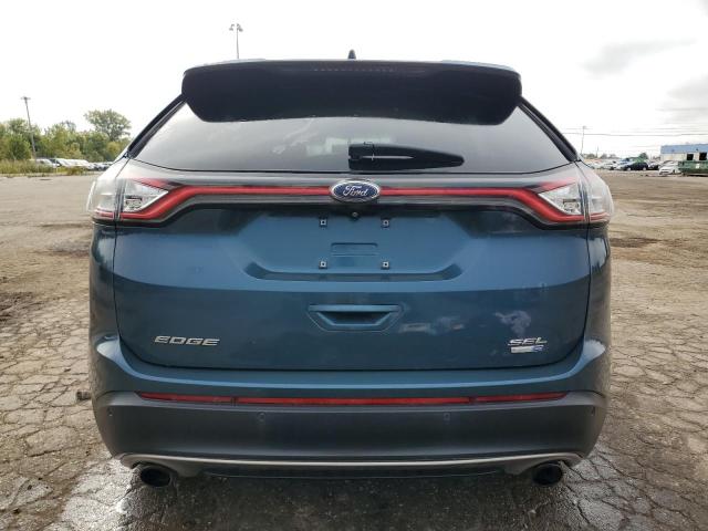 2FMPK4J92GBC10634 - 2016 FORD EDGE SEL BLUE photo 6