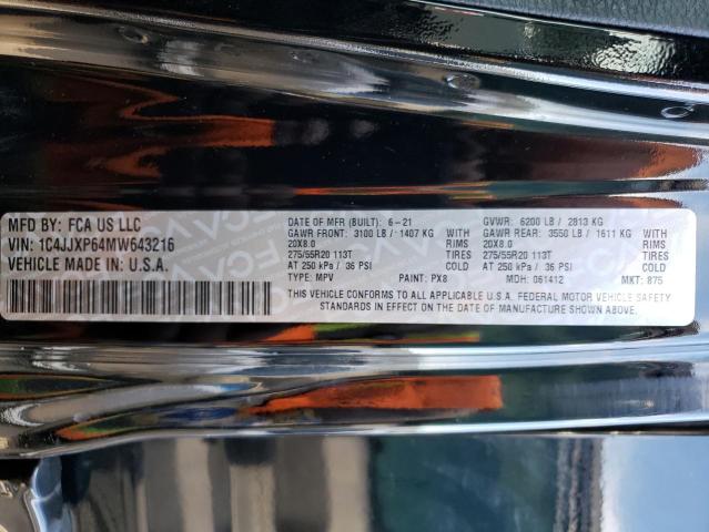 1C4JJXP64MW643216 - 2021 JEEP WRANGLER U SAHARA 4XE BLACK photo 14