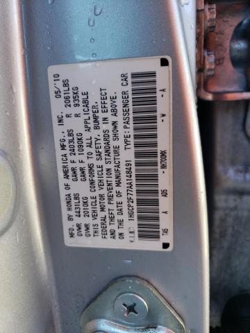 1HGCP2F77AA148491 - 2010 HONDA ACCORD EX SILVER photo 13