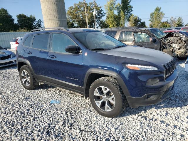 1C4PJMBS0FW786244 - 2015 JEEP CHEROKEE TRAILHAWK BLUE photo 4