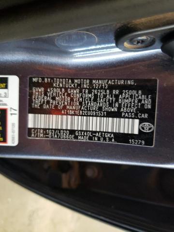 4T1BK1EB2EU091531 - 2014 TOYOTA AVALON BASE 黑色 照片 12