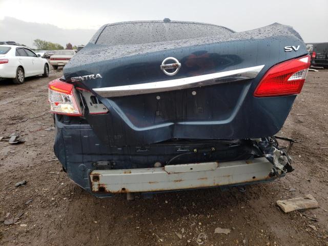 3N1AB7AP9HY206523 - 2017 NISSAN SENTRA S BLUE photo 6