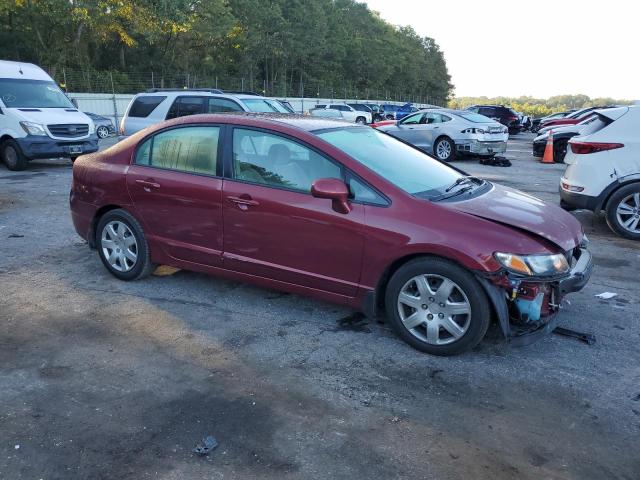 2HGFA16569H364837 - 2009 HONDA CIVIC LX BURGUNDY photo 4