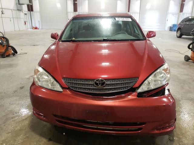 4T1BE32K12U115286 - 2002 TOYOTA CAMRY LE MAROON photo 5