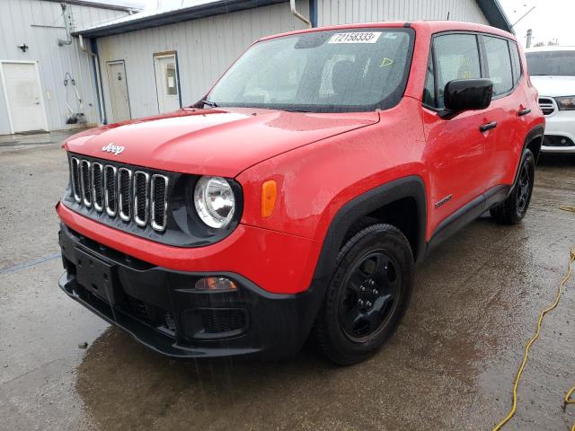 ZACCJAAH9HPE99424 - 2017 JEEP RENEGADE SPORT RED photo 1