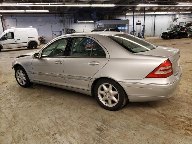 WDBRF81J84F541522 - 2004 MERCEDES-BENZ C 240 4MATIC SILVER photo 2