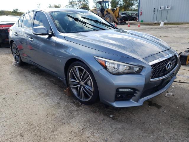 JN1AV7AR7EM702976 - 2014 INFINITI Q50 HYBRID PREMIUM BLUE photo 4