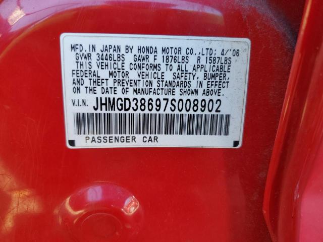 JHMGD38697S008902 - 2007 HONDA FIT S 红色 照片 13