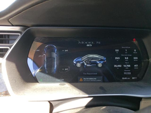 5YJSA1H11EFP65932 - 2014 TESLA MODEL S Կապույտ լուսանկար 9