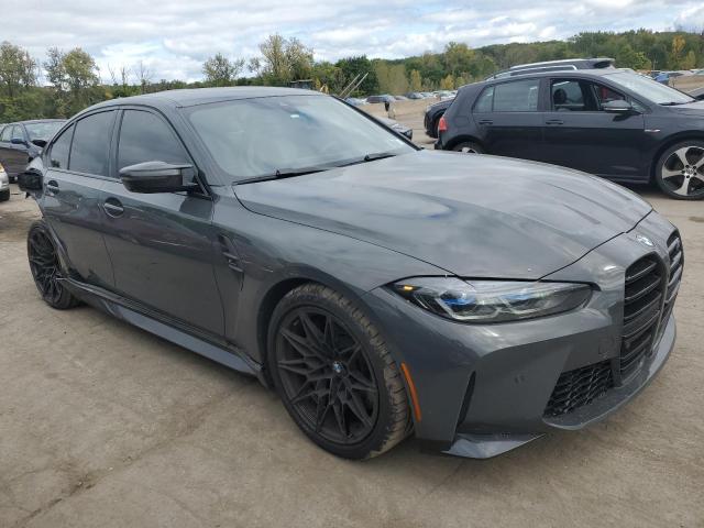 WBS43AY09RFS30738 - 2024 BMW M3 COMPETITION GRAY photo 4