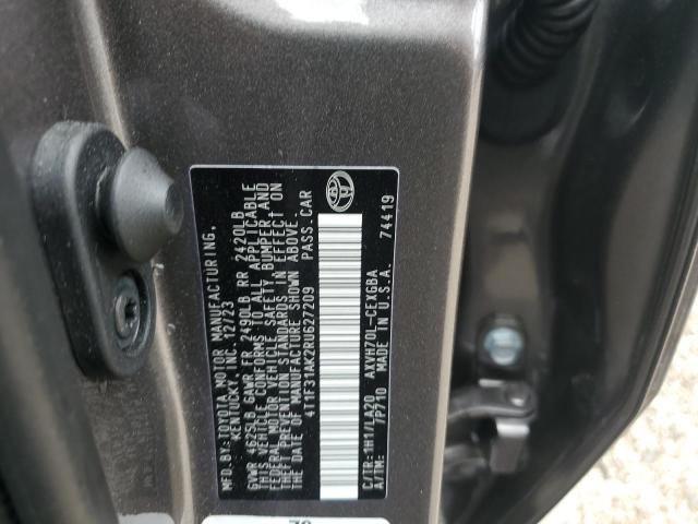 4T1F31AK2RU627209 - 2024 TOYOTA CAMRY XLE GRAY photo 12