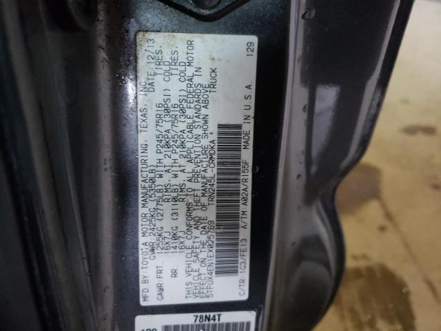 5TFUX4EN1EX025769 - 2014 TOYOTA TACOMA ACCESS CAB ნაცრისფერი ფოტო 12