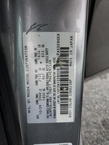 JM1BL1SF0A1228308 - 2010 MAZDA 3 I GRAY photo 12