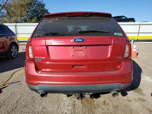 2FMDK3JC1BBB11188 - 2011 FORD EDGE SEL RED photo 6
