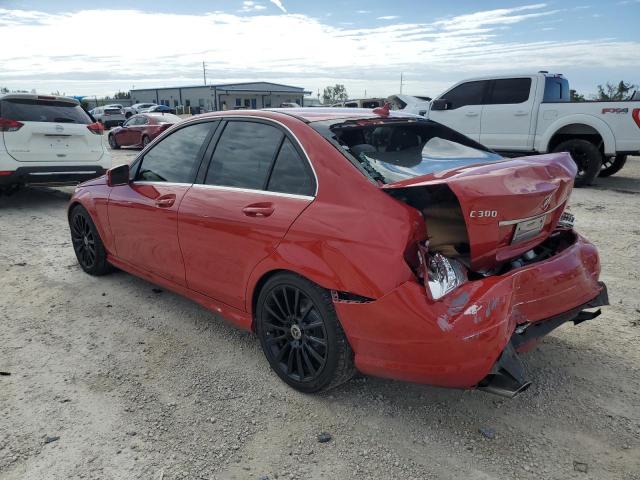 WDDGF5EB3BA444254 - 2011 MERCEDES-BENZ C 300 RED photo 2