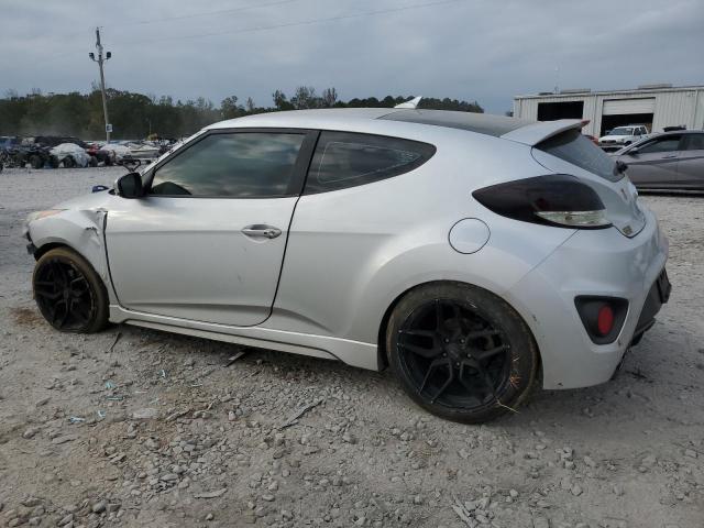 KMHTC6AE6DU100423 - 2013 HYUNDAI VELOSTER TURBO SILVER photo 2