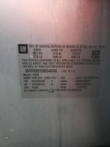 3GYFNEEY5BS549349 - 2011 CADILLAC SRX PERFORMANCE COLLECTION Gümüş foto 13