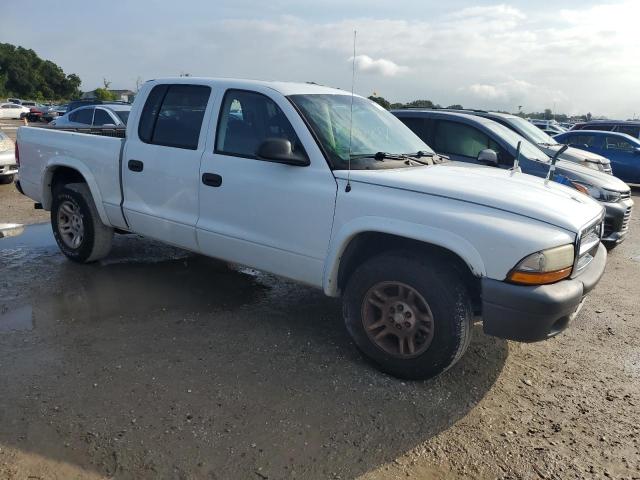 1D7HL38K14S602567 - 2004 DODGE DAKOTA QUAD SPORT WHITE photo 4