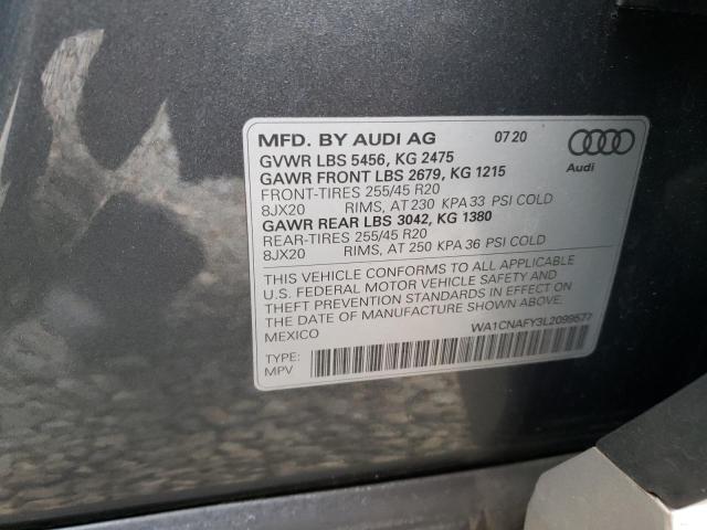 WA1CNAFY3L2099577 - 2020 AUDI Q5 PRESTIGE GRAY photo 13