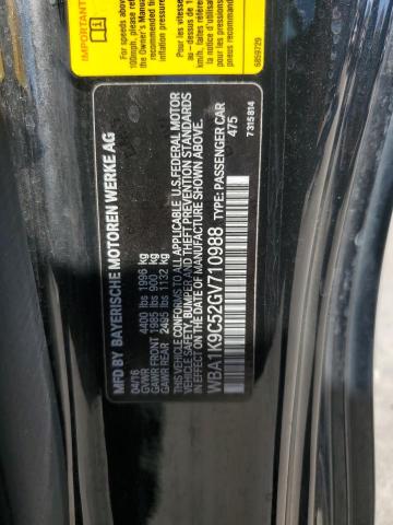 WBA1K9C52GV710988 - 2016 BMW 228 I SULEV BLACK photo 12