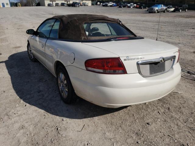 1C3EL65R24N251753 - 2004 CHRYSLER SEBRING LIMITED WHITE photo 3