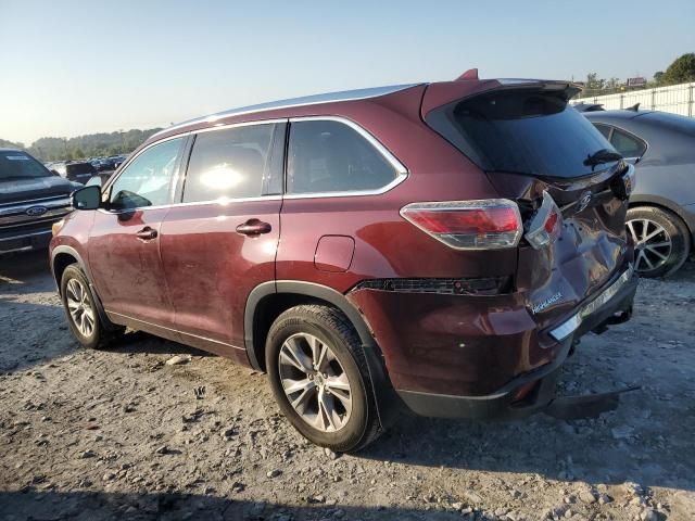 5TDJKRFH6FS136218 - 2015 TOYOTA HIGHLANDER XLE Bordo foto 2
