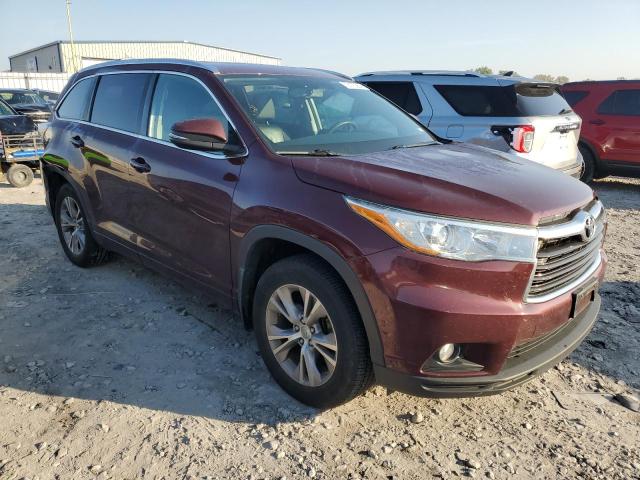 5TDJKRFH6FS136218 - 2015 TOYOTA HIGHLANDER XLE Bordo foto 4
