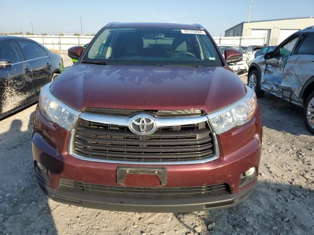 5TDJKRFH6FS136218 - 2015 TOYOTA HIGHLANDER XLE Bordo foto 5