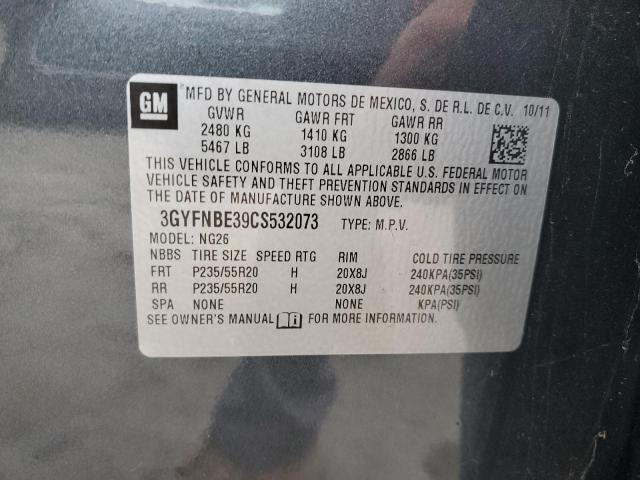 3GYFNBE39CS532073 - 2012 CADILLAC SRX PERFORMANCE COLLECTION Сұр фото 14