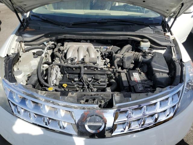 JN8AZ08T67W503696 - 2007 NISSAN MURANO SL WHITE photo 11