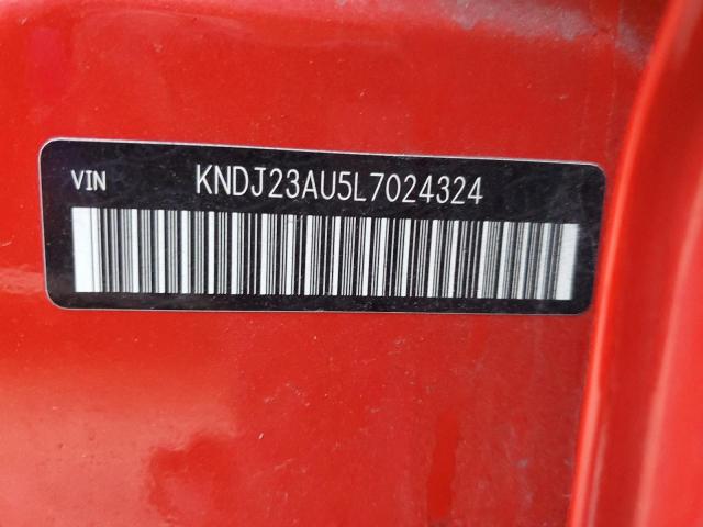 KNDJ23AU5L7024324 - 2020 KIA SOUL LX RED photo 12