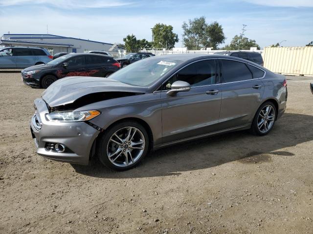 3FA6P0K93DR273544 - 2013 FORD FUSION TITANIUM GRAY photo 1