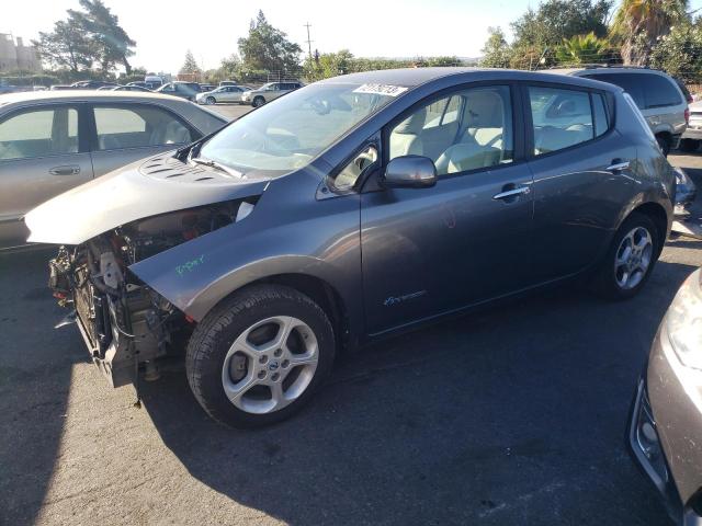 1N4AZ0CP4EC334773 - 2014 NISSAN LEAF S GRAY photo 1