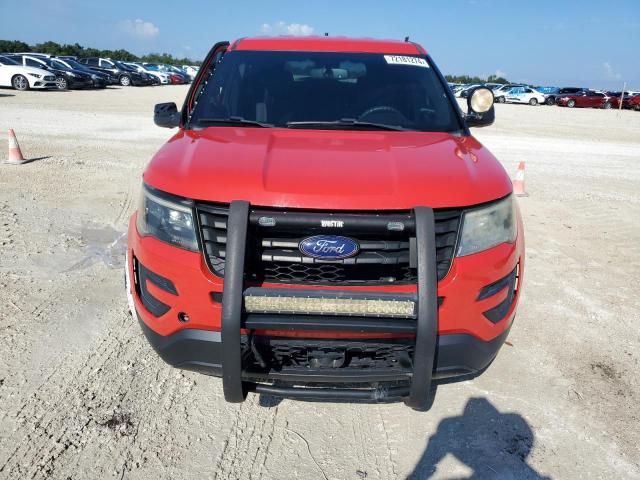 1FM5K8AR9GGB55543 - 2016 FORD EXPLORER POLICE INTERCEPTOR წითელი ფოტო 5