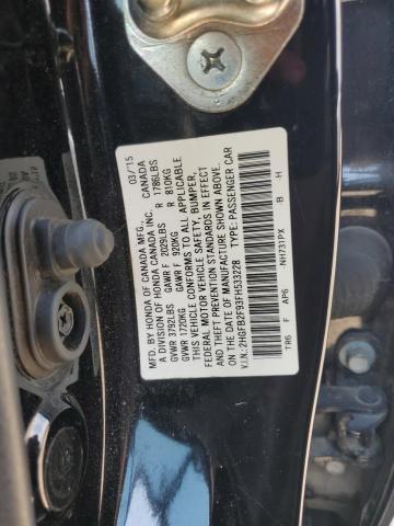 2HGFB2F93FH533228 - 2015 HONDA CIVIC EXL 黑色 照片 12