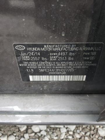 5NPE24AF2FH027769 - 2015 HYUNDAI SONATA SE BROWN photo 12