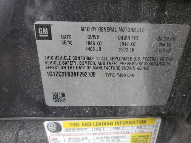 1G1ZC5EB3AF292109 - 2010 CHEVROLET MALIBU 1LT 银色 照片 13