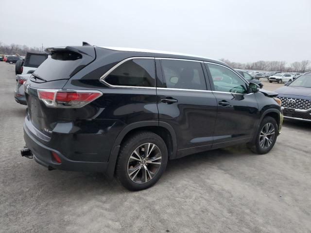 5TDJKRFH6GS302674 - 2016 TOYOTA HIGHLANDER XLE BLACK photo 3