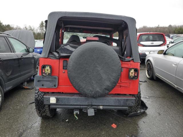 1J4FY29P2XP436083 - 1999 JEEP WRANGLER / SE RED photo 6