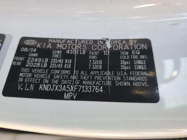 KNDJX3A5XF7133764 - 2015 KIA SOUL ! WHITE photo 13