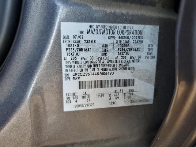 4F2CZ96144KM06493 - 2004 MAZDA TRIBUTE ES 灰色 照片 13