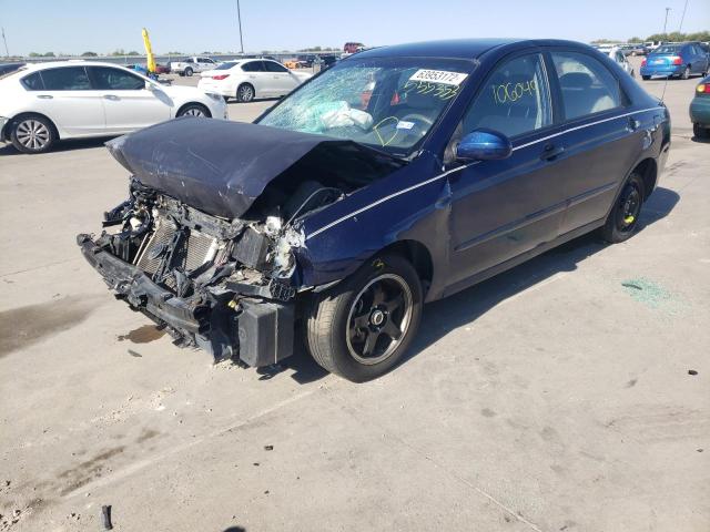 KNAFE121785555353 - 2008 KIA SPECTRA EX BLUE photo 2