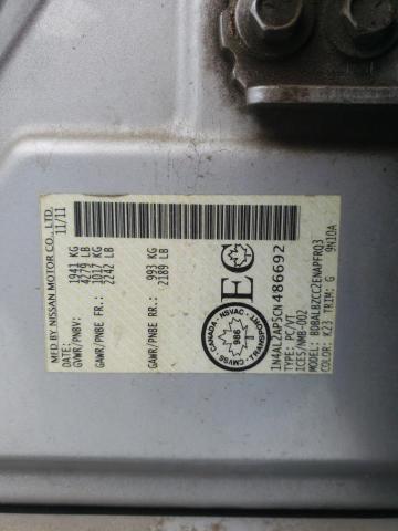 1N4AL2AP5CN486692 - 2012 NISSAN ALTIMA BAS SILVER photo 13