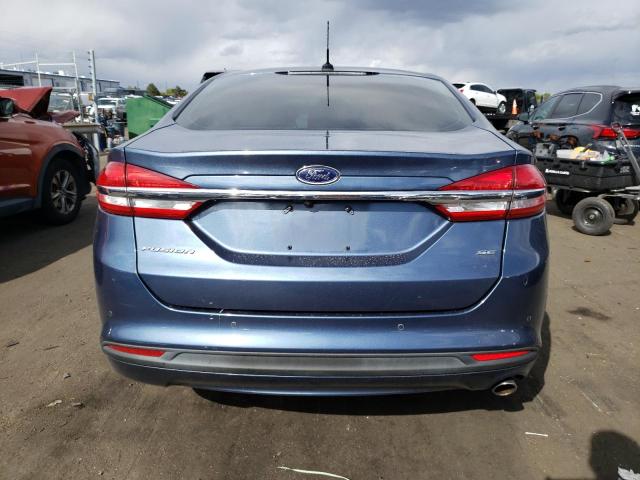 3FA6P0H75JR167176 - 2018 FORD FUSION SE BLUE photo 6