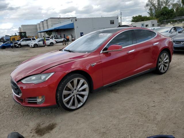 5YJSA1DG9DFP12145 - 2013 TESLA MODEL S Կարմիր լուսանկար 1
