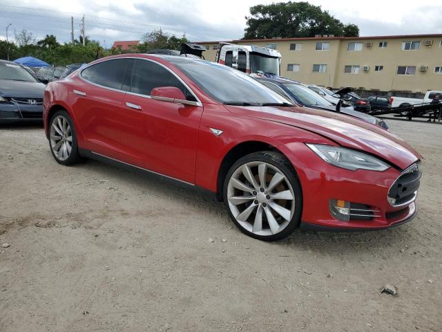 5YJSA1DG9DFP12145 - 2013 TESLA MODEL S Կարմիր լուսանկար 4